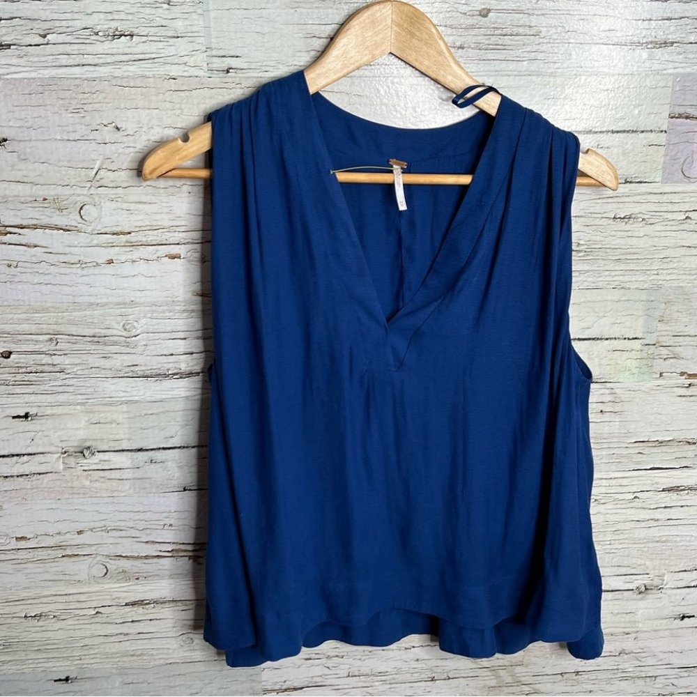 Free people blue blouse size xs